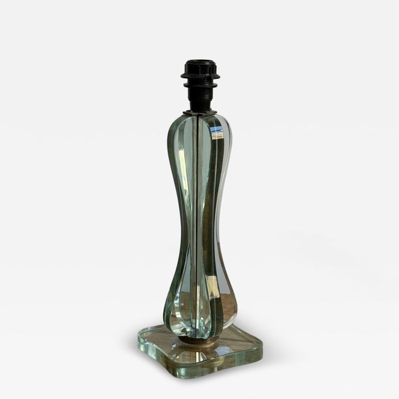 Fontana Arte Attributed Glass Table Lamp Italy