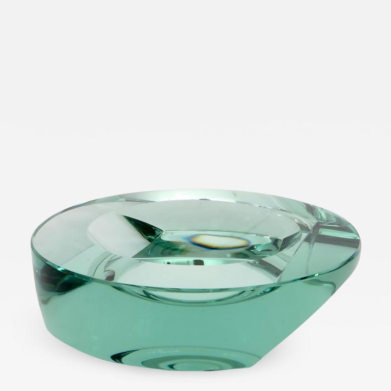 Fontana Arte Fontana Arte Italian Beveled Glass Vide Poche Bowl