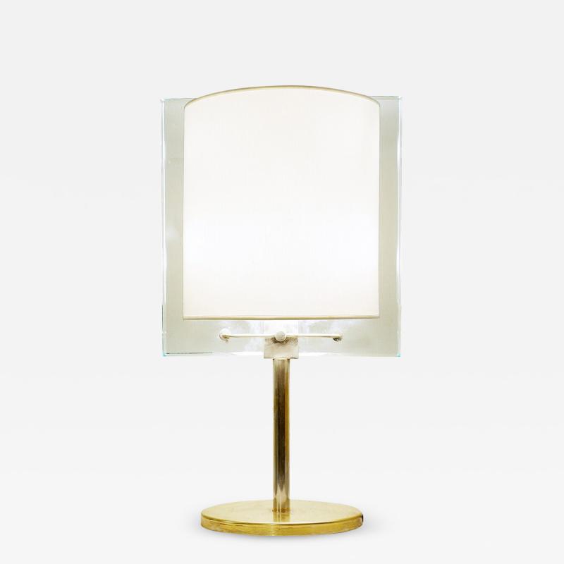 Fontana Arte Mid Century Brass and Glass Table Lamp by Nathalie Grenon for Fontana Arte