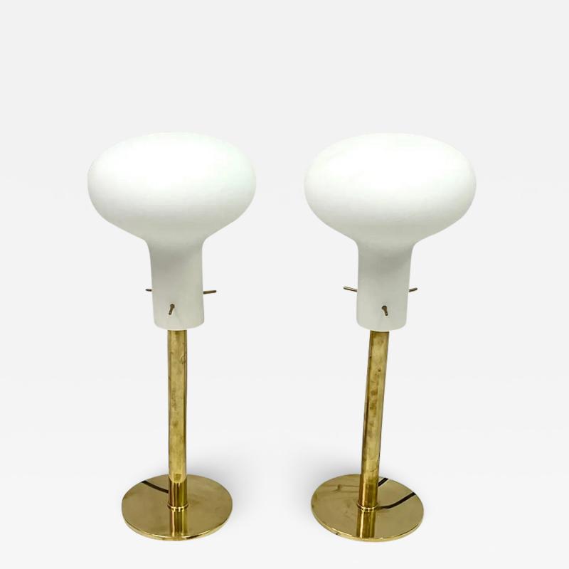 Fontana Arte Pair of Italian Mid Century Modern Brass Table Lamps Max Ingrand Fontana Arte