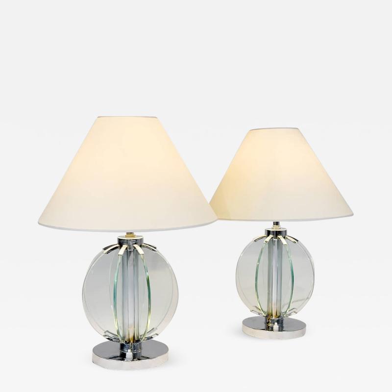 Fontana Arte Pair of elegant table lamps