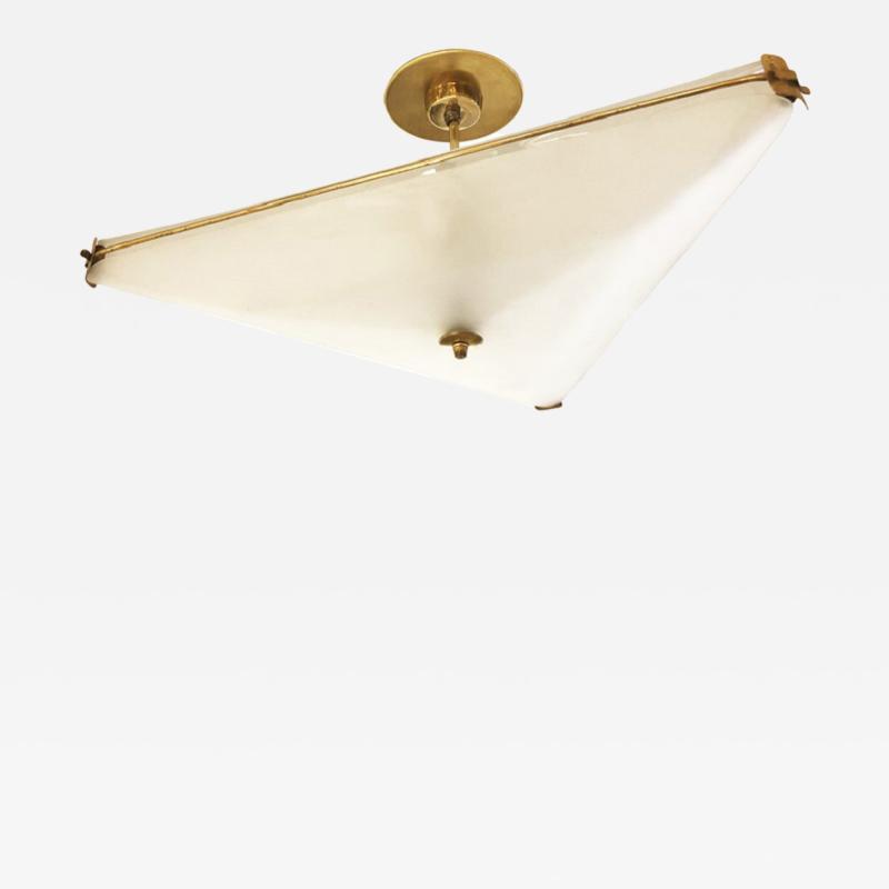 Fontana Arte Triangle Ceiling Light Attributed to Fontana Arte