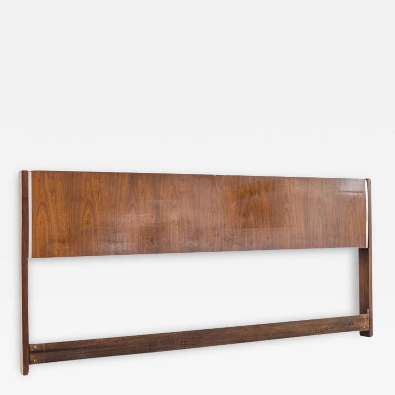 Founders Mid Century Chrome and Walnut King Headboard