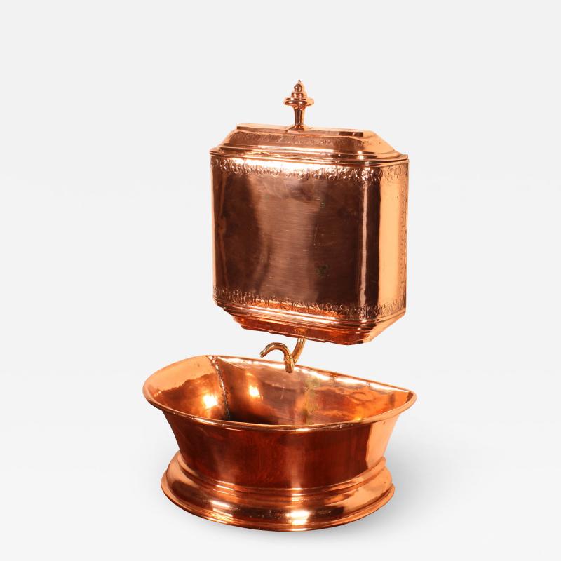 Fountain And Its Copper Basin 18th Century