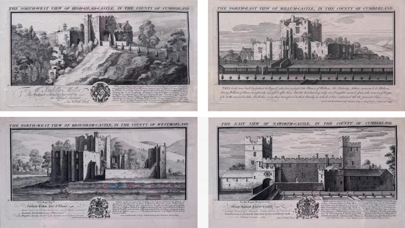 Four 18th Century Buck Bros Etchings