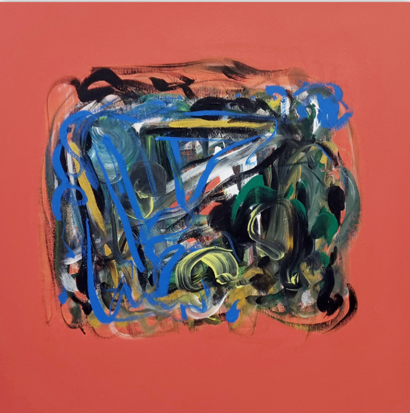 Fr d ric Prat Orange Abstract painting 2024