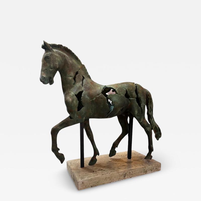 Fragmented Equine Italian Sculptural Horse 1980s