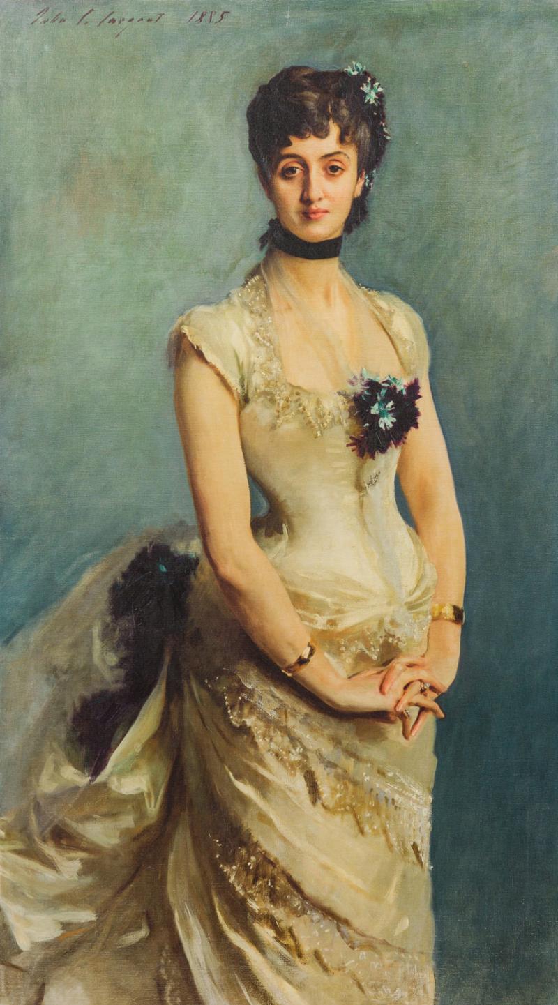 Framed American Victorian Style Canvas Print of an Oil Portrait Depicting a Lady
