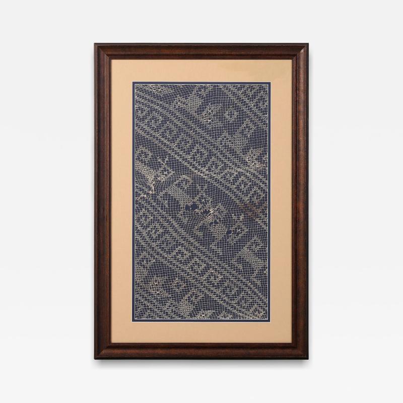 Framed Large Pre Columbian Gauze Textile Panel Chancay Culture