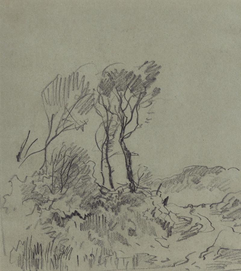 Framed Print of Traditional Landscape Sketch