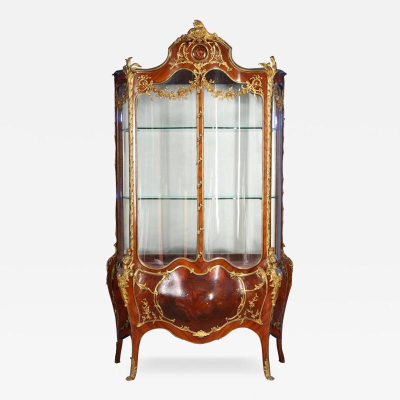 Fran ois Linke A Very Fine French 19th CenturyOrmolu Mounted Louis XV Style Double Door Vitrine