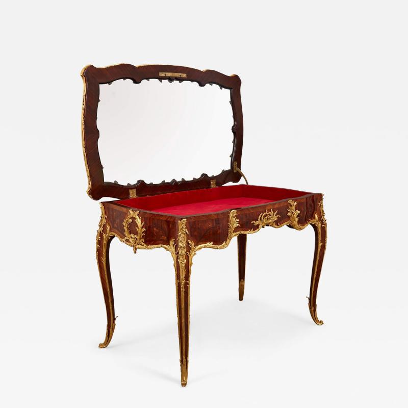 Fran ois Linke A large Louis XV style ormolu mounted marquetry table vitrine by Linke