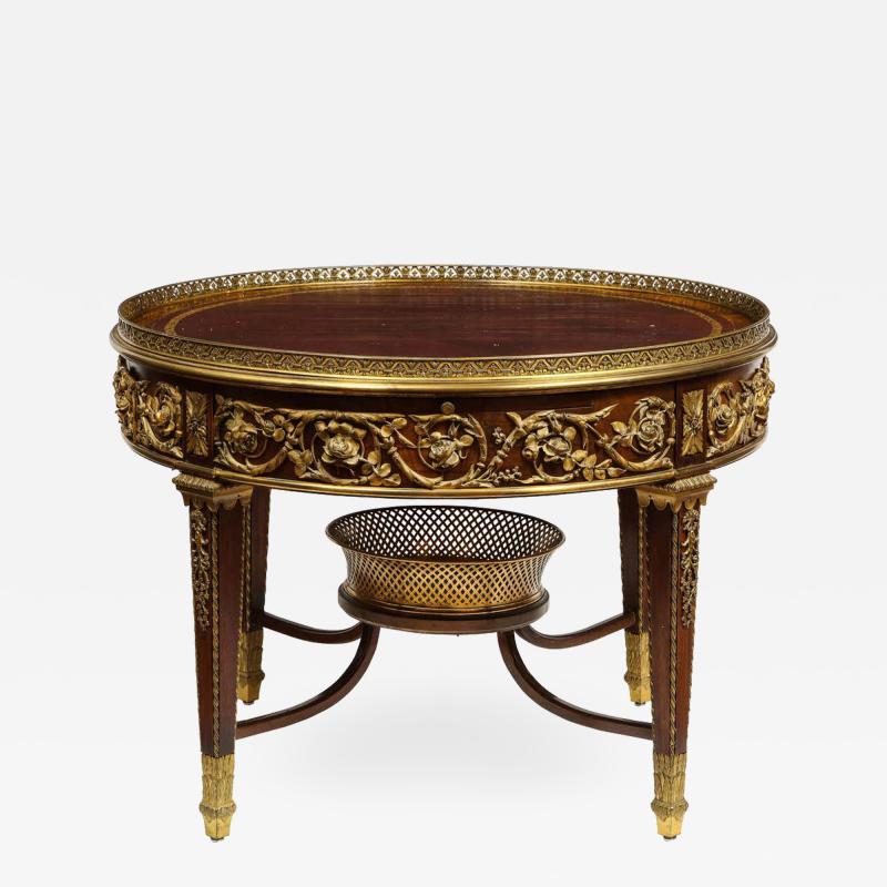 Fran ois Linke Exceptional Quality French Ormolu Mounted Mahogany Center Table Attrib F Linke