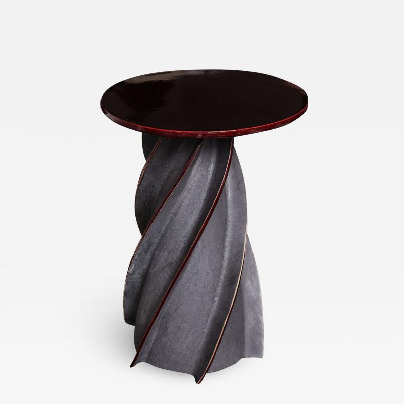 Fran ois Salem RED TWIST SIDE TABLE