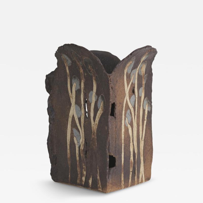 Francesca Mascitti Lindh Francesca Mascitti Lindh Brutal Decorative Flowers Vase Stoneware Arabia 1970s