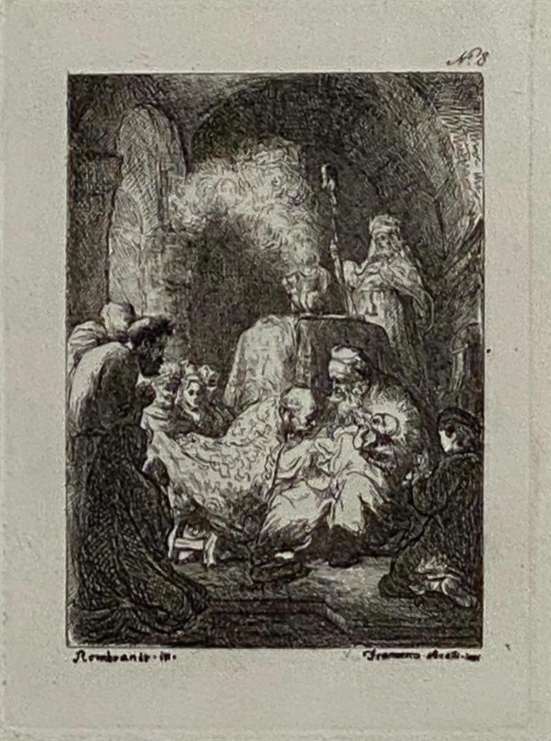 Francesco Novelli Rembrandt Etching 8 by Francesco Novelli