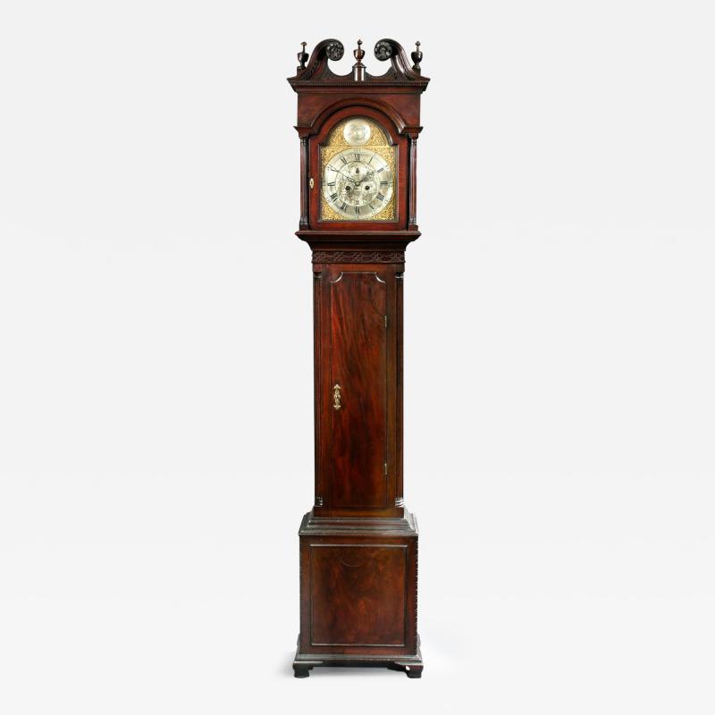 Francis Gottier FRANCIS GOTTIER CHIPPENDALE TALL CASE CLOCK WITH WORKS BY THOMAS WAGSTAFFE
