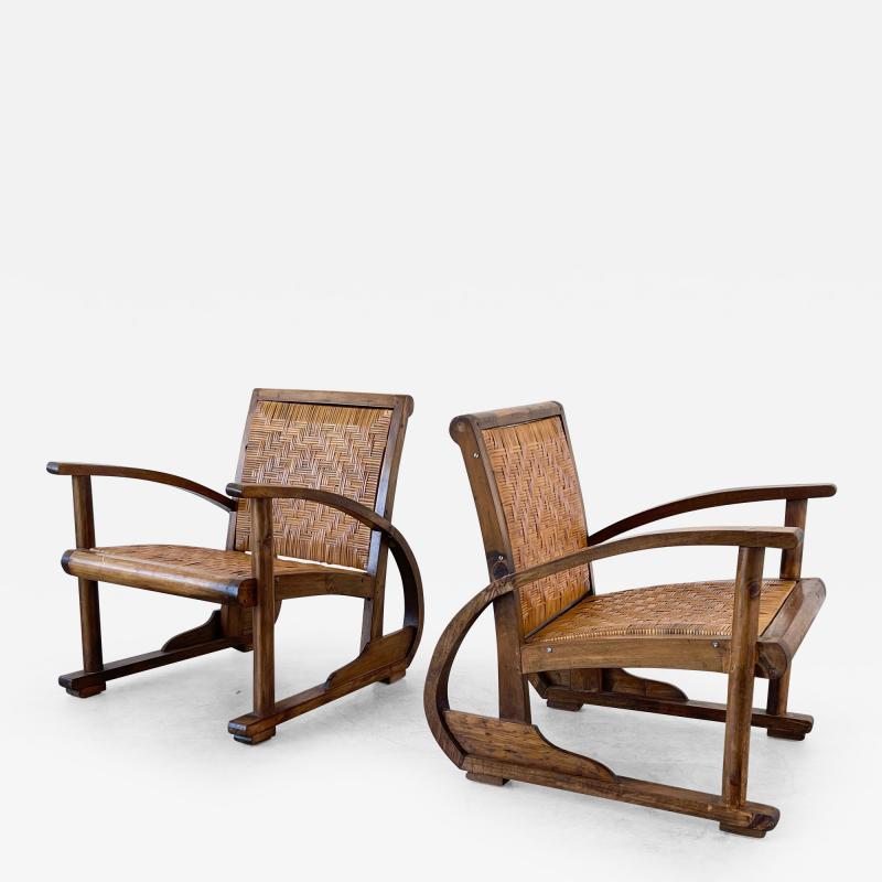 Francis Jourdain 1940S FRENCH CANE CHAIRS