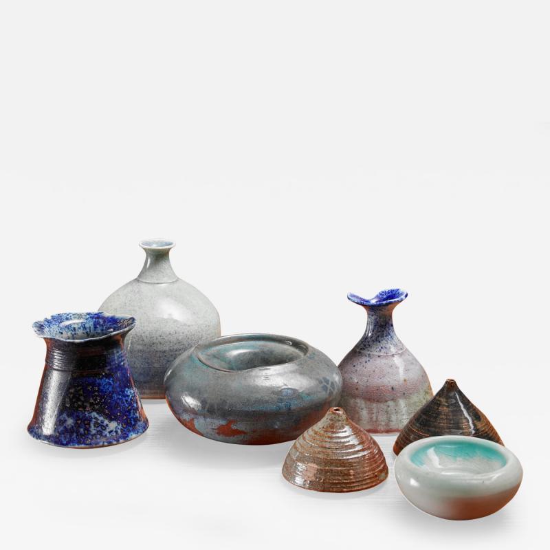 Franco Agnese Franco Agnese set of seven ceramic pieces France 1960s