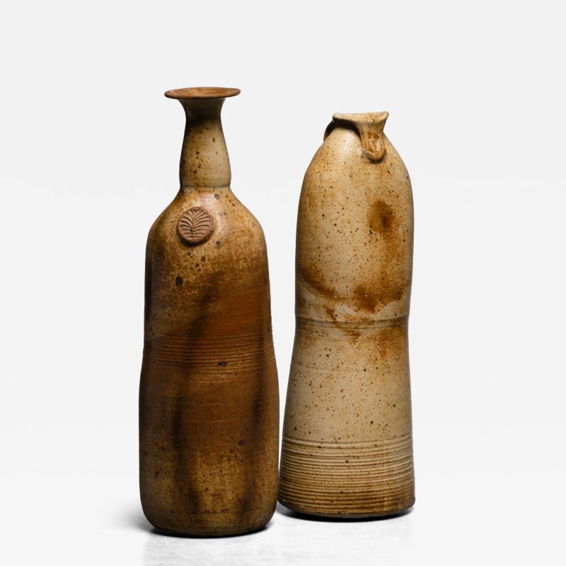 Franco Agnese Pair of Franco Agnese ceramic bottles