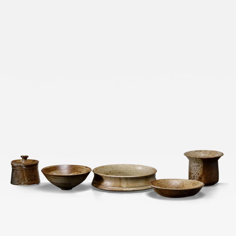 Franco Agnese Set of 5 Franco Agnese ceramic pieces