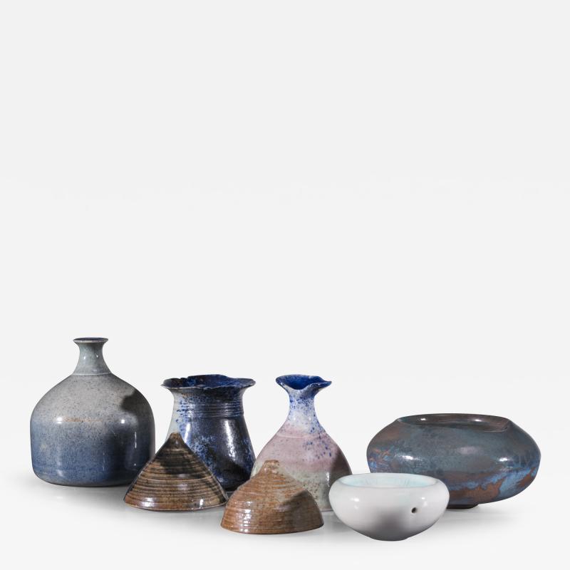 Franco Agnese Set of seven Franco Agnese ceramic pieces