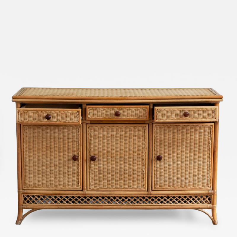 Franco Albini Bamboo and Rattan Sideboard 1970s