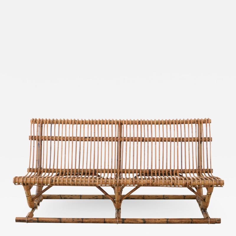 Franco Albini ITALIAN BAMBOO BENCH PAIR AVAILABLE 