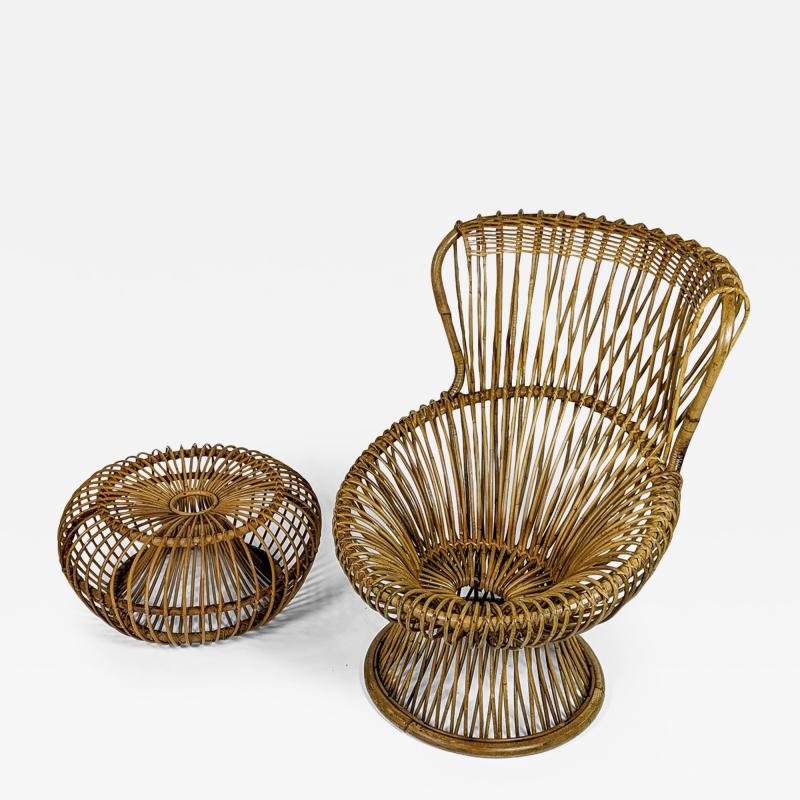 Franco Albini MARGHERITA Armchair and ottoman by Franco Albini for Bonacina 1951 