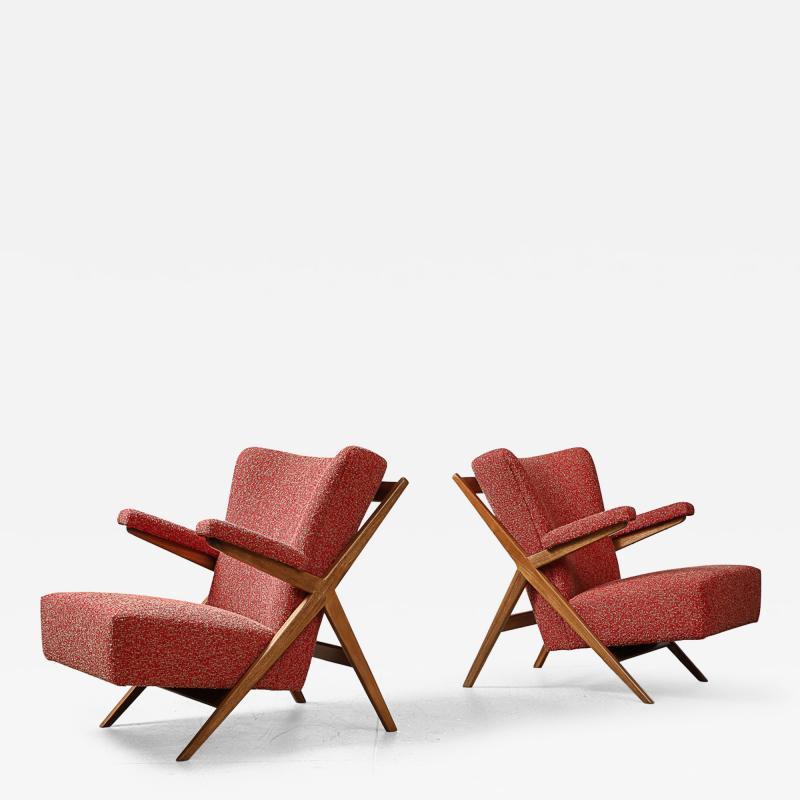 Franco Albini Model No 432 Lounge Chairs by Franco Albini