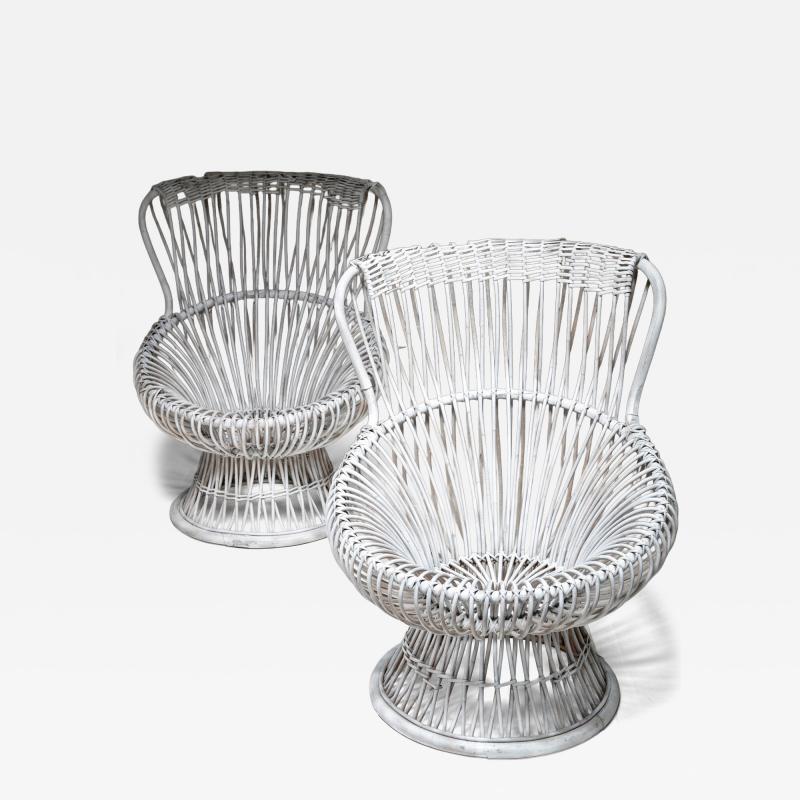 Franco Albini Pair of Margherita Chairs by Franco Albini for Bonacina