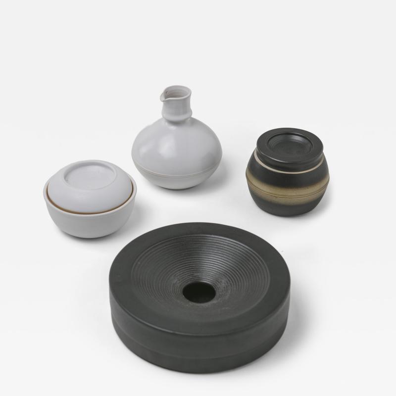 Franco Bucci Set of Four Ceramic Pieces by Franco Bucci for Laboratorio Pesaro