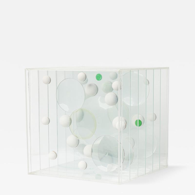 Franco Scuderi Franco Scuderi Italian Mid Century Lucite Cube Art Piece 1970s