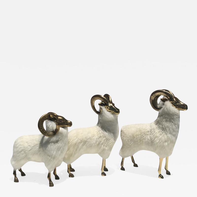 Francois Xavier Lalanne Brass Sheep Family Sculpture