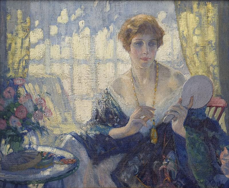 Frank H Desch Seated Woman with a Fan