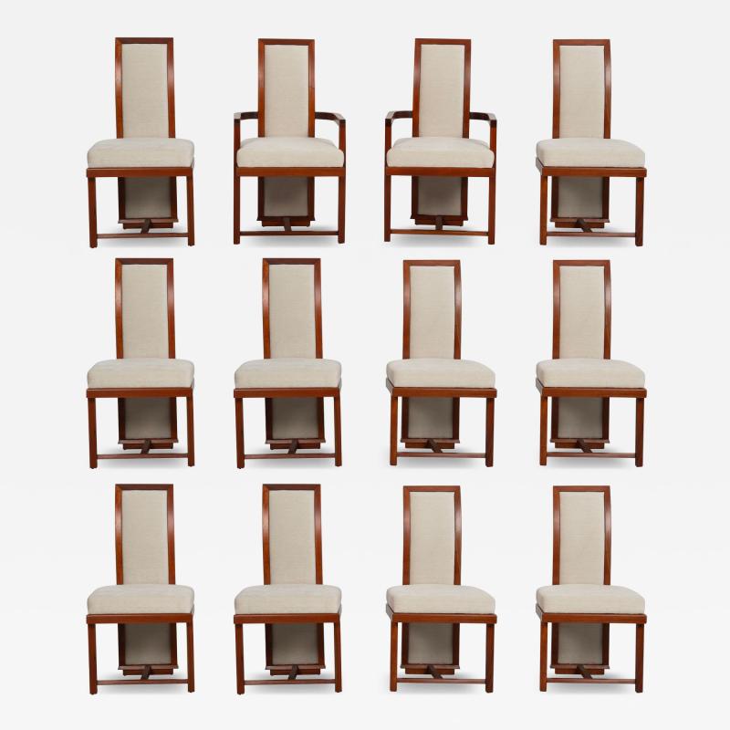 Frank Lloyd Wright Frank Lloyd Wright for Henredon Set of Twelve Taliesin Dining Chairs
