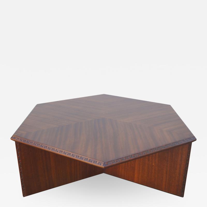 Frank Lloyd Wright Hexagonal Taliesin Coffee Table by Frank Lloyd Wright for Heritage Henredon