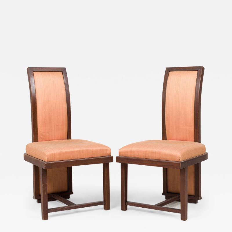 Frank Lloyd Wright Set of 6 Frank Lloyd Wright Taliesin Collection Mahogany Dining Chairs