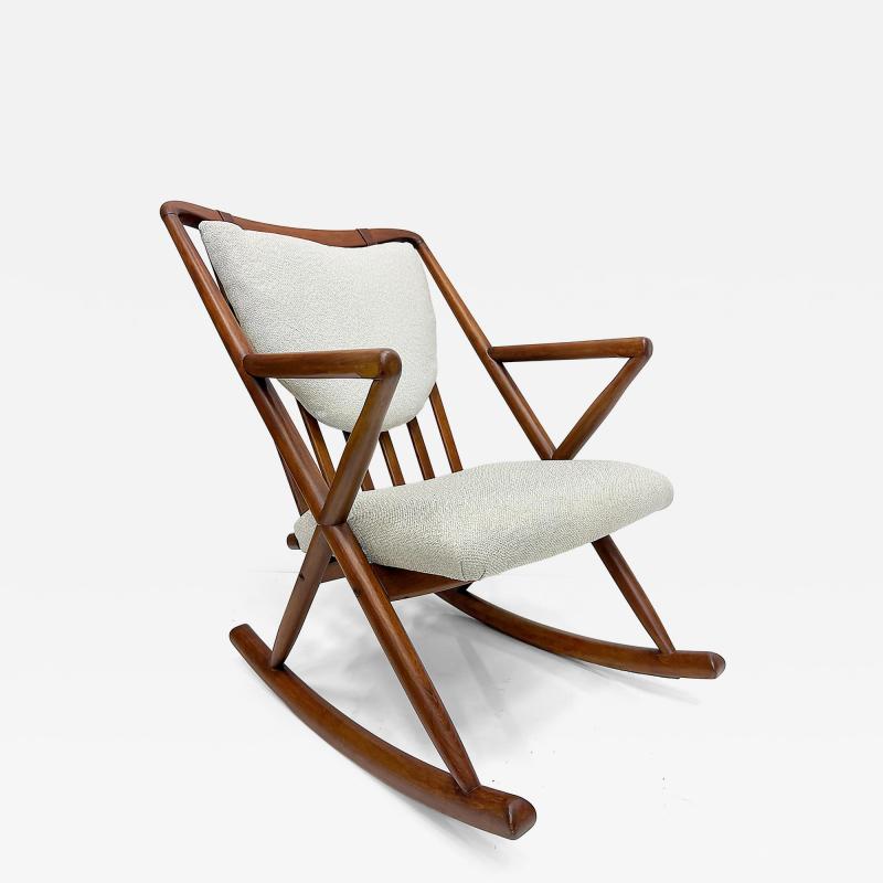 Frank Reenskaug Danish MidCentury Modern Teak Rocking Chair Model 182 Frank Reenskaug Attrib 