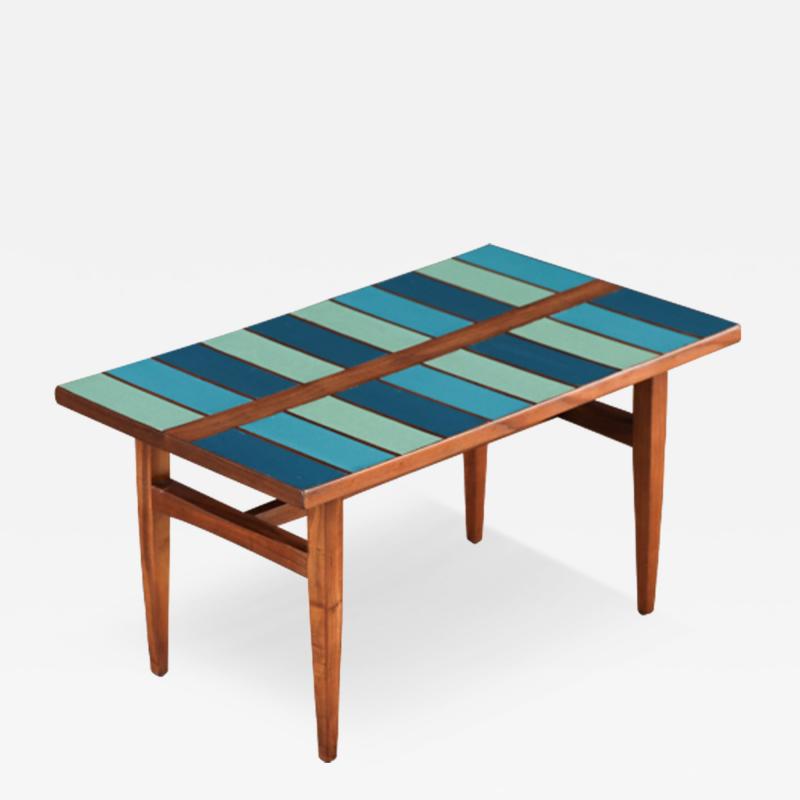 Frank Rohloff Frank Rohloff Multi Blue Color Top Coffee Table