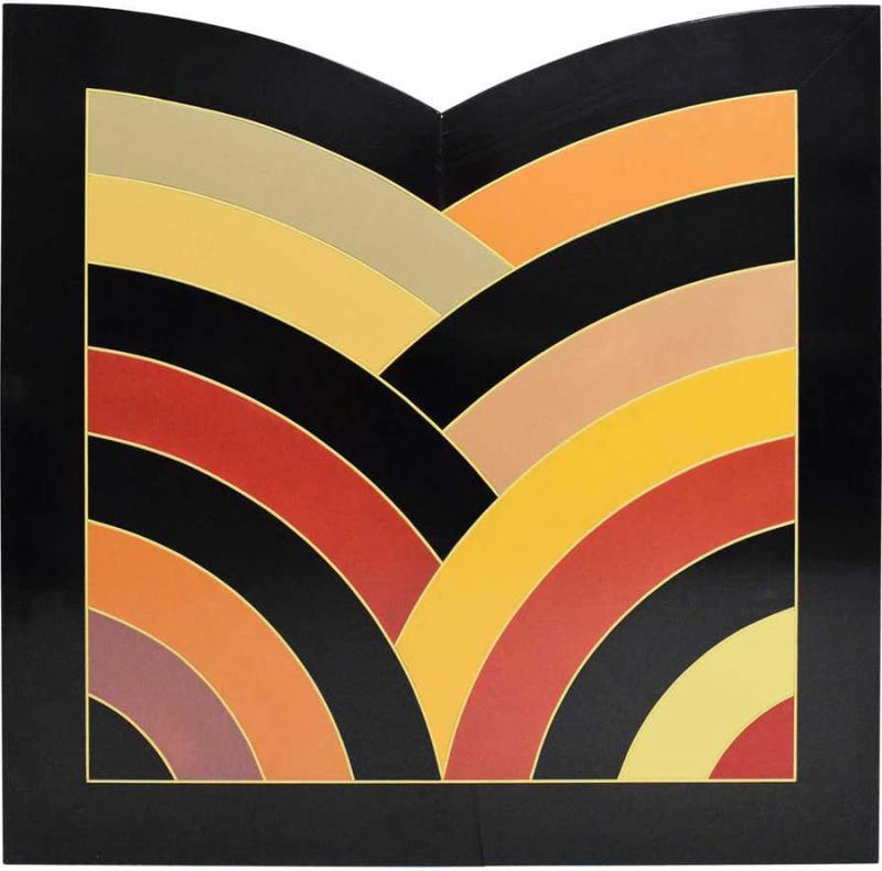 Frank Stella Inspired Large Painting on Board