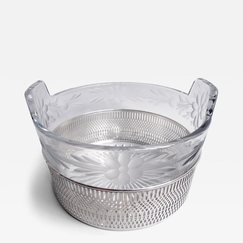 Frank Whiting American Edwardian Classical Sterling Silver Glass Ice Bucket