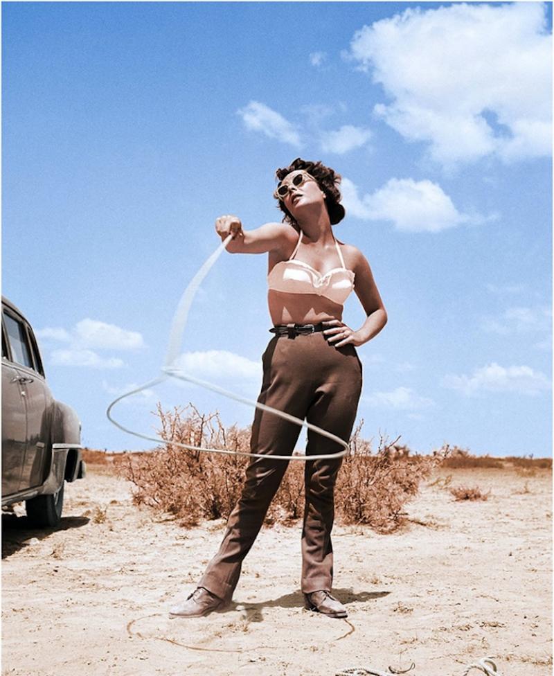 Frank Worth Elizabeth Taylor with Lasso