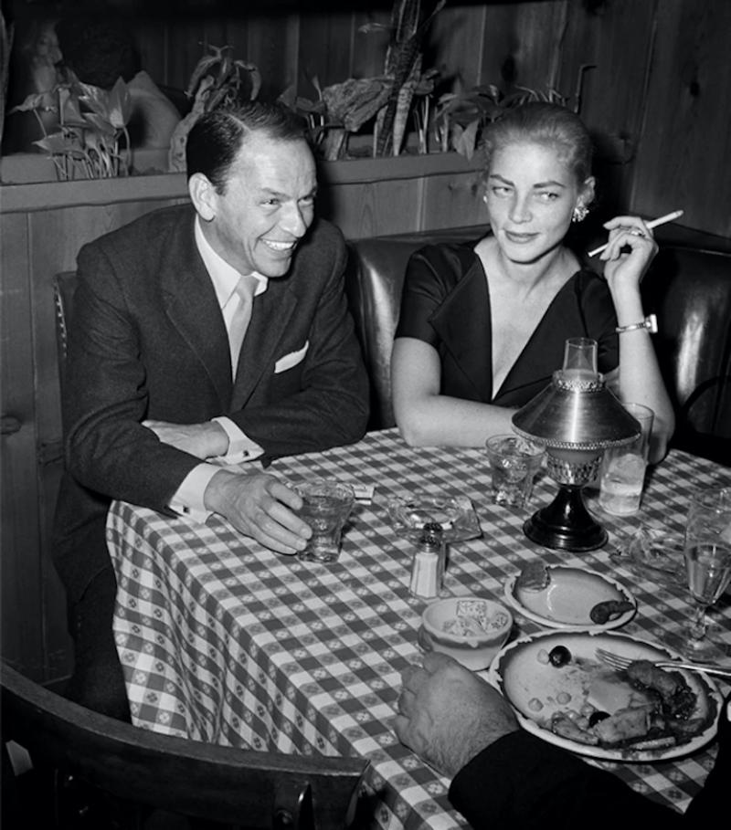 Frank Worth Frank Sinatra and Lauren Bacall at Villa Capri