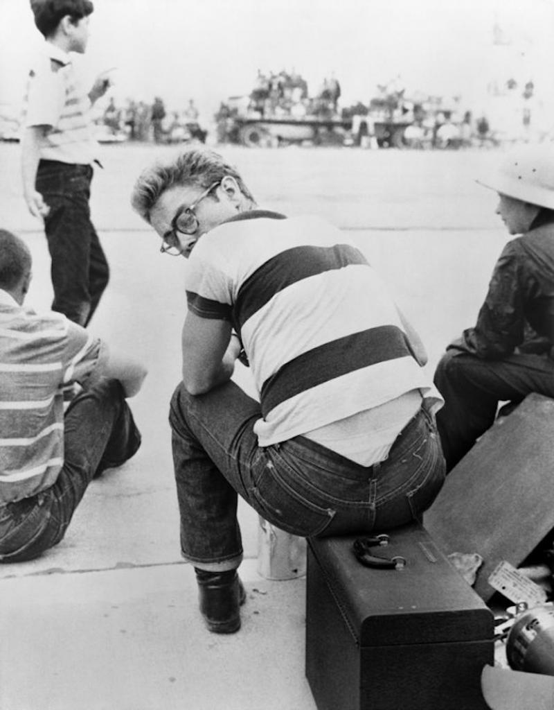 Frank Worth James Dean At A Car Rally