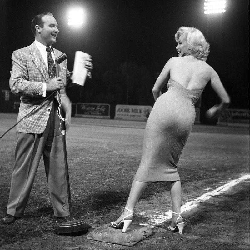 Frank Worth Marilyn Monroe at Dodger Stadium
