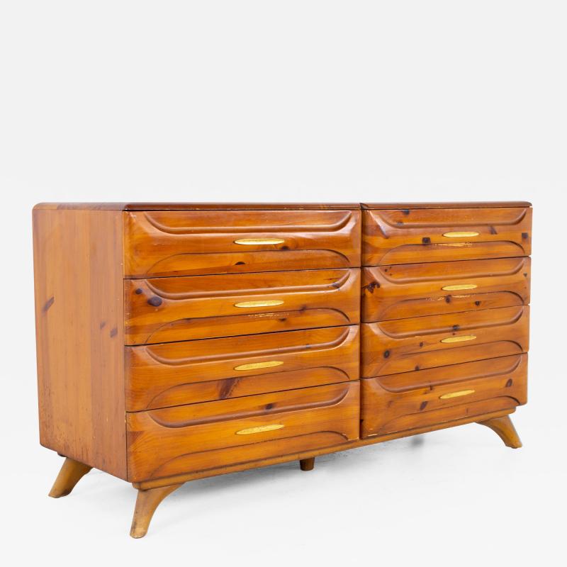 Franklin Shockey Mid Century 8 Drawer Lowboy Dresser