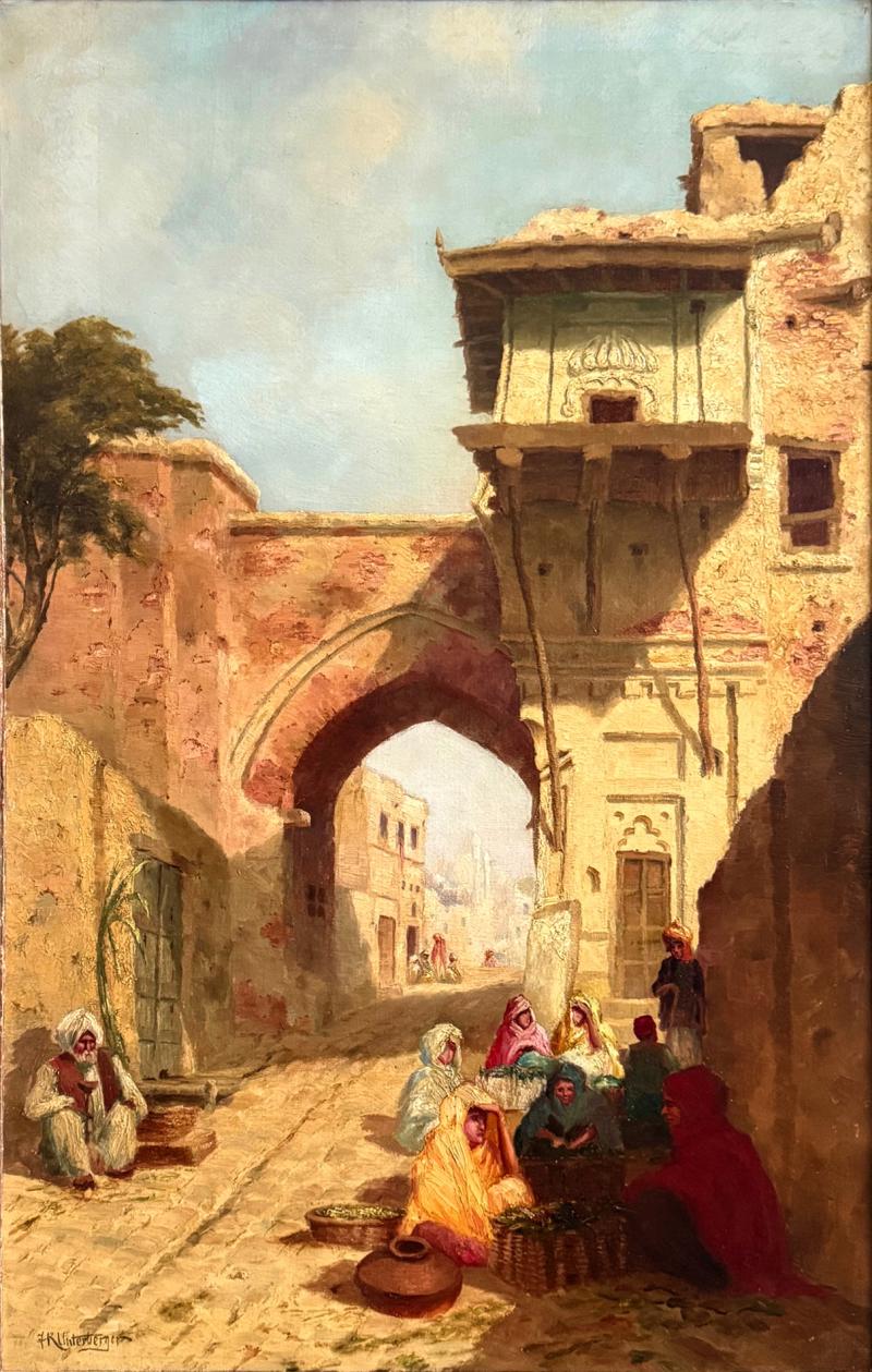 Franz Richard Unterberger Orientalist Painting of Cairo by Austrian Artist Franz Richard Unterberger