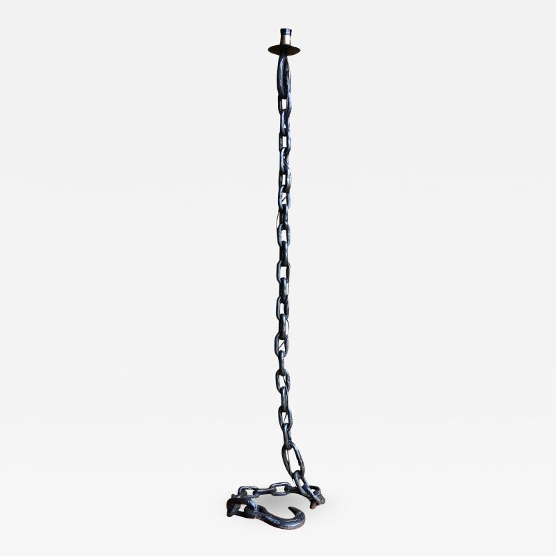 Franz West Marine Chain Steel Floor Lamp France 1970s