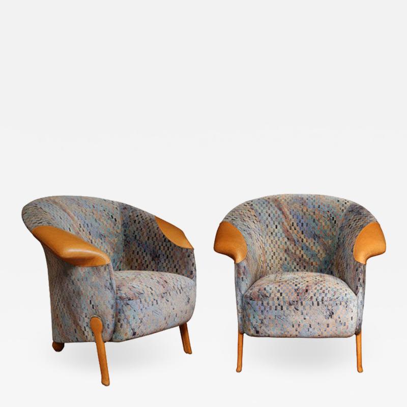 Franz Wittman Pair of Post modern Armchairs by Franz Wittman